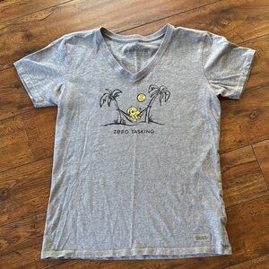 Life is Good Women Gray T-Shirt